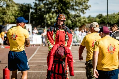 Entrainement à l'évacuation d'un blessé